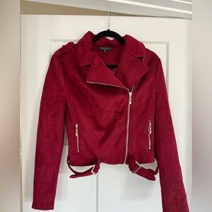 Romeo & Juliet Couture Red Suede Jacket